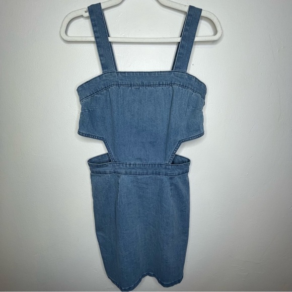 Tinseltown Denim‎ Dress Size L  Side Cutouts Boho  Cotton/Spandex/Poly Blend - Picture 3 of 10